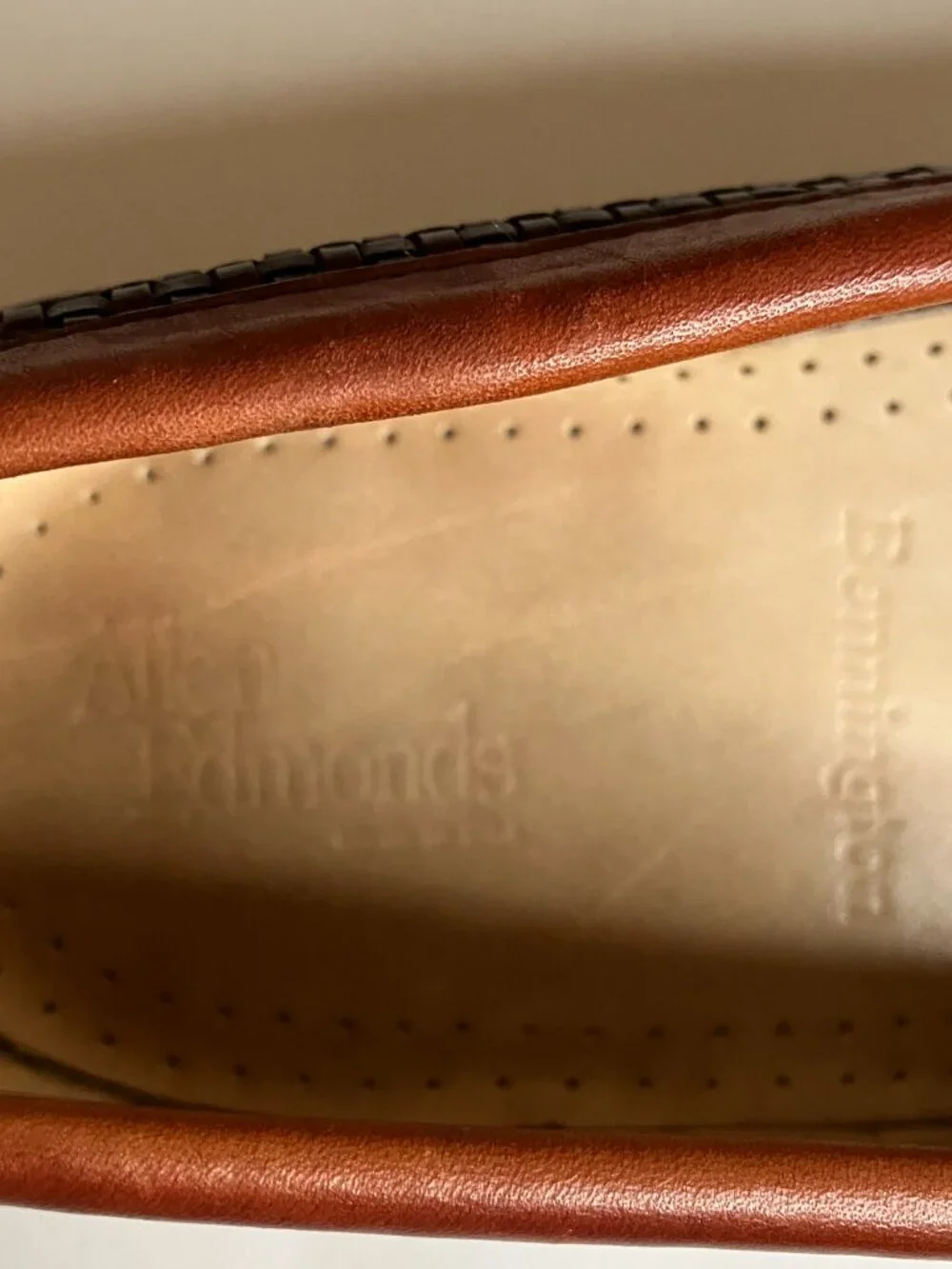 VTG Allen Edmonds Bennington Made in USA Brown Woven Tassel Loafers 11 3E Wide